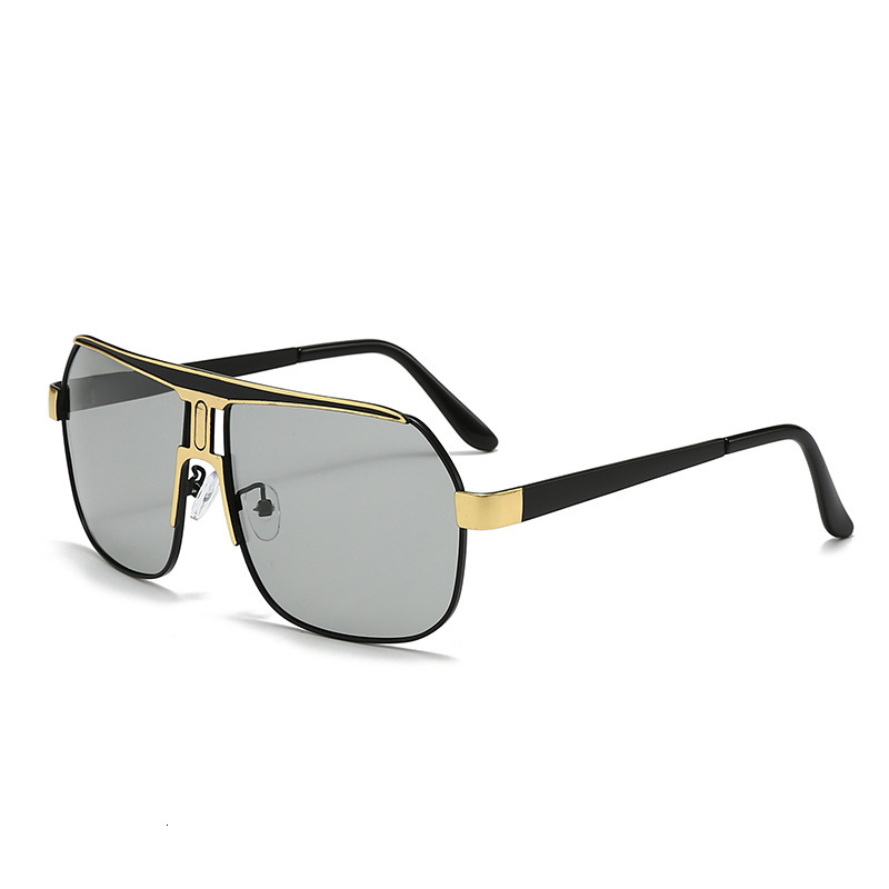 New Designer Men's Sunglasses - Outdoor Beach Sunglasses With Unique Large Frames Suitable For Both Day And Night UV Protection And Polarized Len