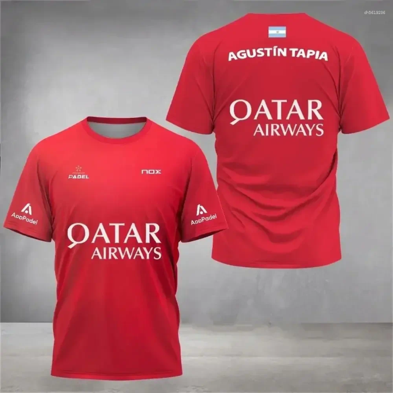 Men's T Shirts Summer Fashion Summer Padel Tennis T-shirt Sports Training Top Casual Short Sleeve Street Clothing