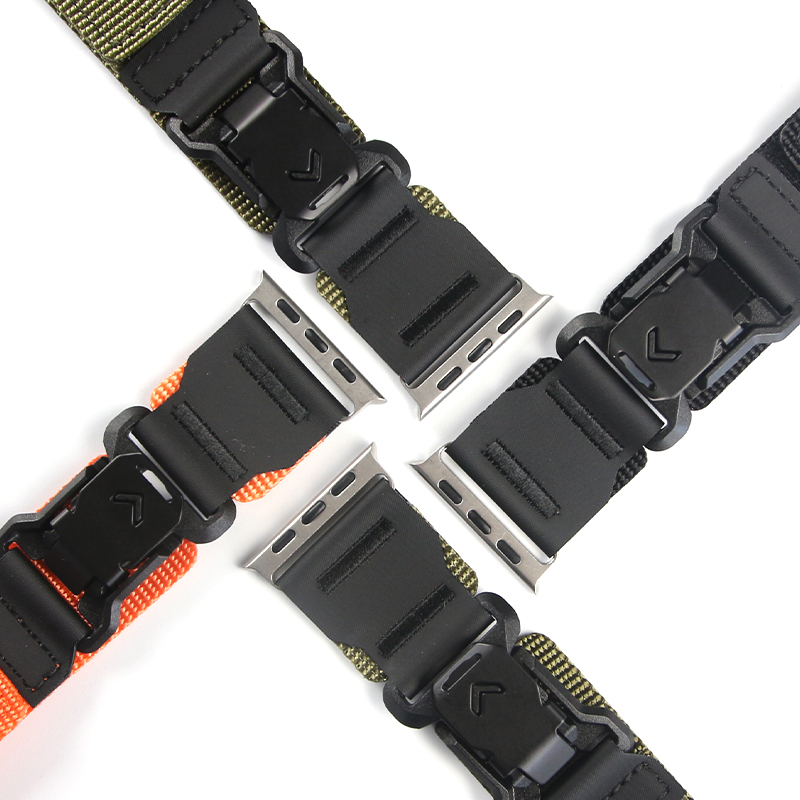 FASTAND Tactical Nylon Band with Magnetic Buckle for Apple Watch Ultra 2 49mm, Rugged Sport Strap for iWatch 10 9 8 7 SE 45mm 44mm Bracelet
