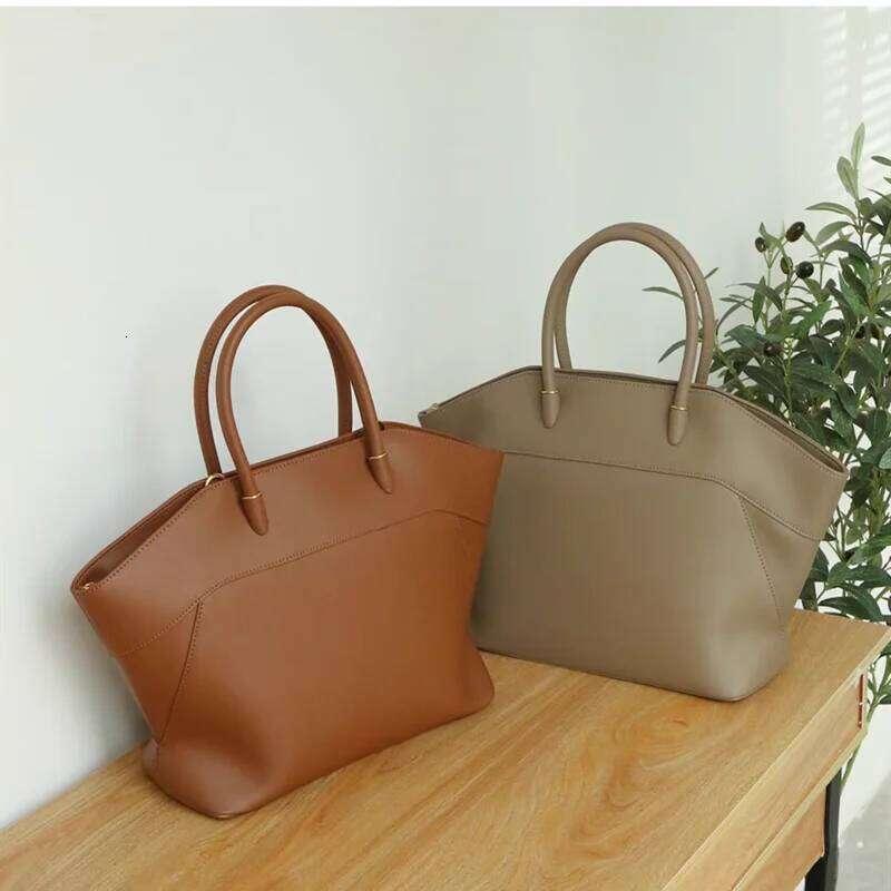 Custom Fashion New Style Women's Cowhide Leather One Shoulder Crossbody Bag Top Handle Large Capacity Commuter Bag Ladies Daily Work Tote Bag SEN