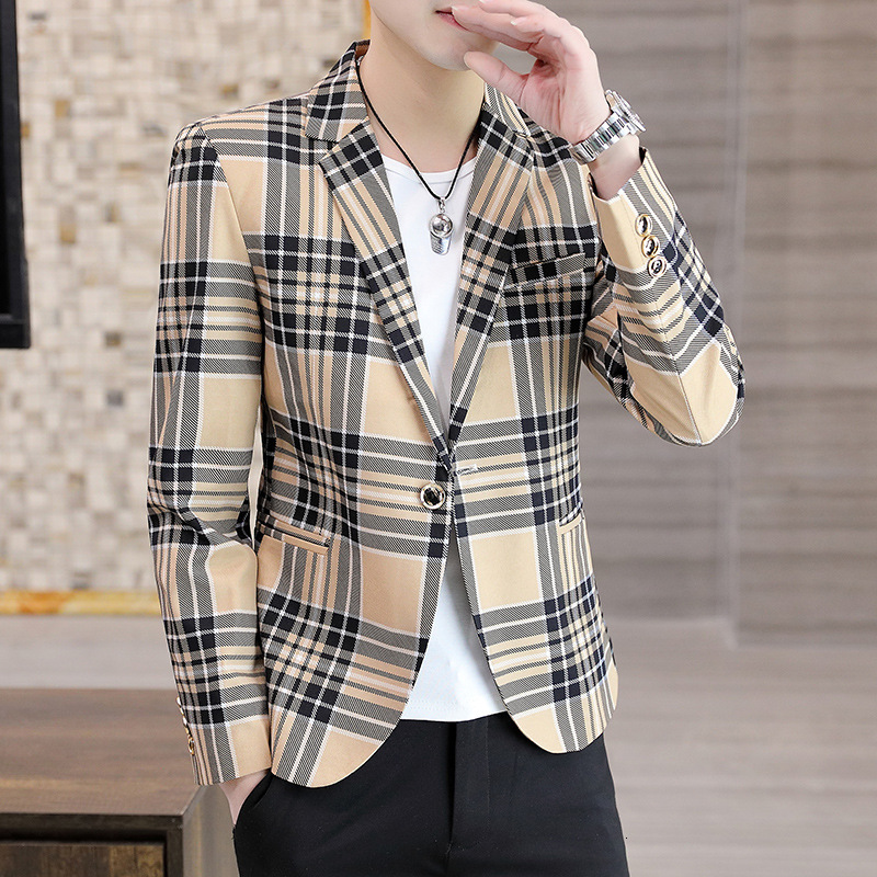 Designer Blazer - New Slim-fit Korean-style Men's Suit Jacket, Suitable For Young Men. It Is Both Casual And Fashionable Fashionable Luxurious Ja