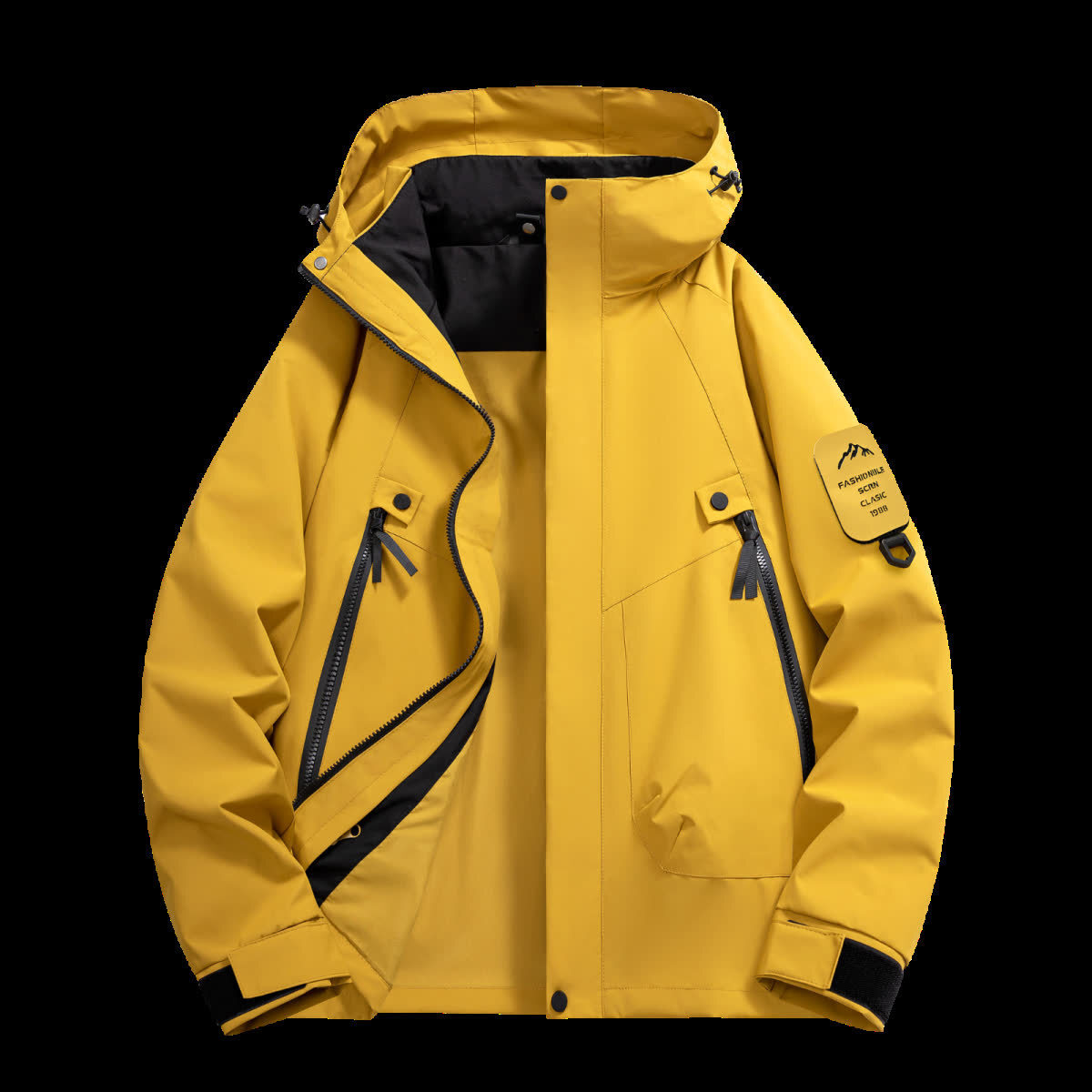 Yellow Luxury Outdoor Jacket Men's 2026 American Casual Spring And Autumn Couple Style Hiking Outdoor Sports Jacket Men's And Women's C