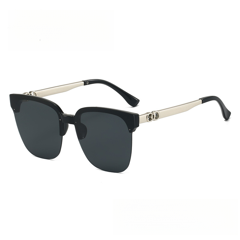 New Designer Men's And Women's Half-frame Sunglasses Ultra-light Large-frame High-end Sunglasses With UV Protection Function Wholesale Produ