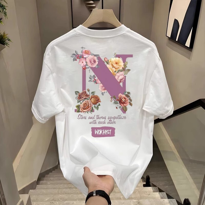 Luxury Designer High-quality Pure Cotton Men's Popular Short-sleeve T-shirt, 2026 Summer New Casual Round-neck Tee Shirt Sports Top