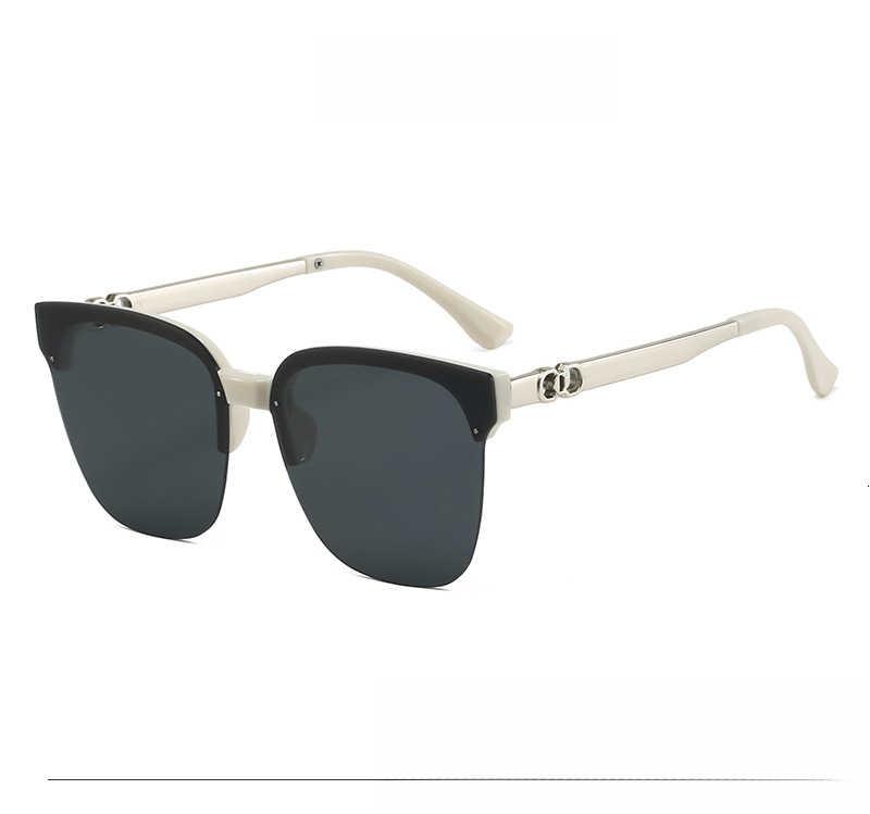 New Designer Men's And Women's Half-frame Sunglasses Ultra-light Large-frame High-end Sunglasses With UV Protection Function Wholesale Produ