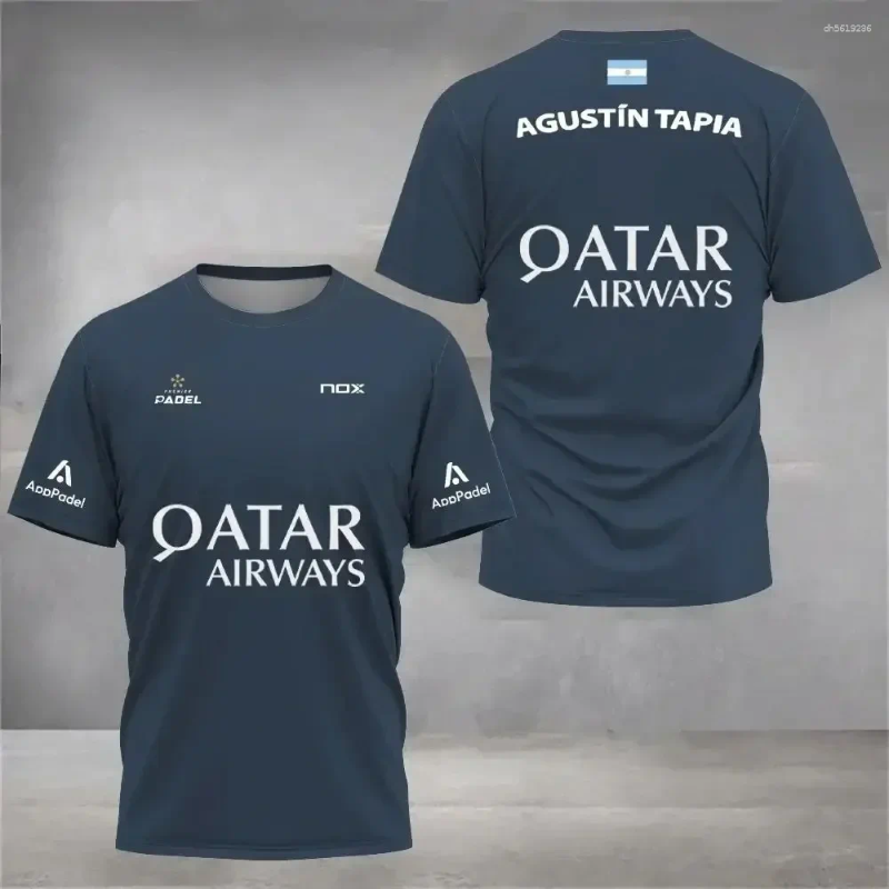Men's T Shirts Summer Fashion Summer Padel Tennis T-shirt Sports Training Top Casual Short Sleeve Street Clothing