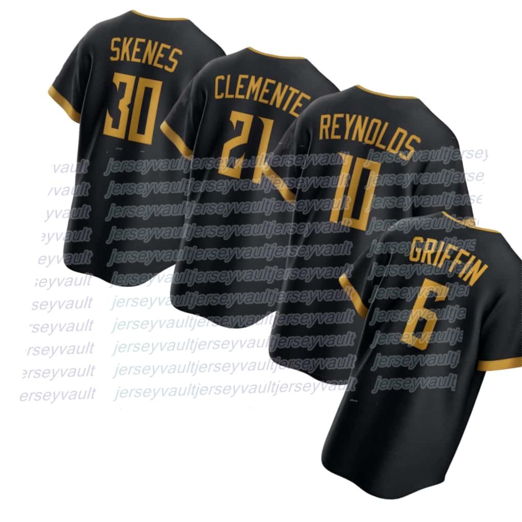 Personalized custom 30 Skenes City Connect Baseball Jersey 6 Griffin Roberto Clemente Embroidery Breathable Polyester Sweatshirt Casual Wear