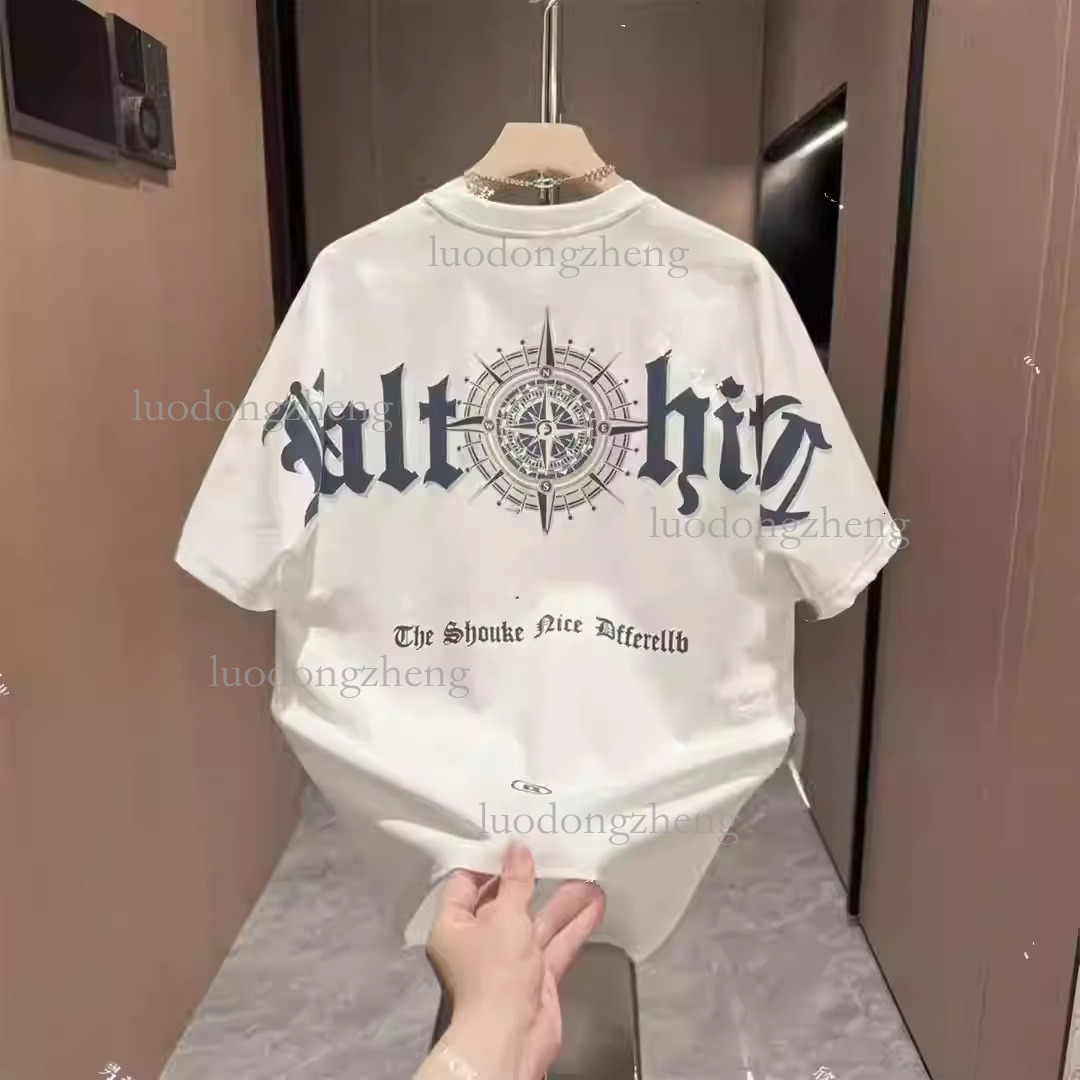 2026 Designer T-shirt Luxury Men's Clothing American Street Retro Trendy Brand Casual Printed Letter Sports Short Sleeved Top Summer Youth Basic 