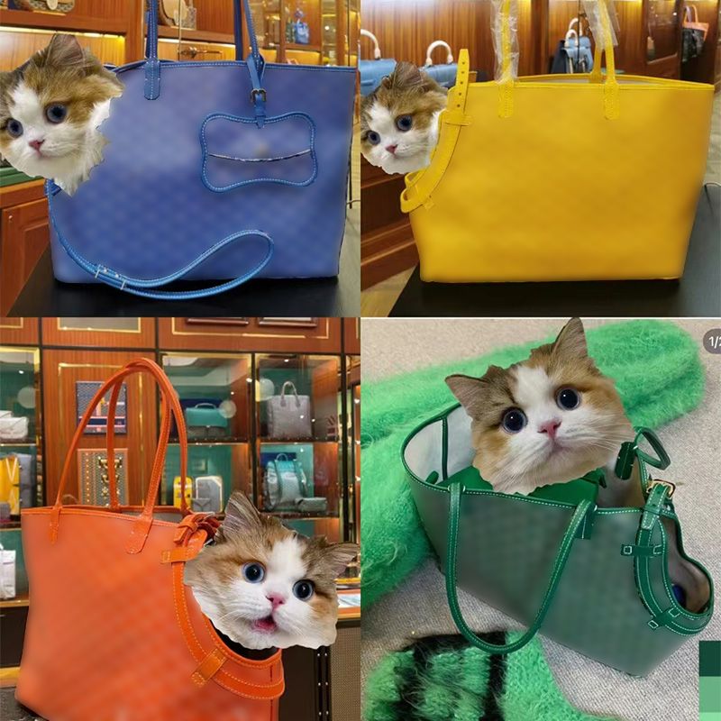 Designer beach bag, casual pet travel tote bag, can be used for shopping, portable outdoor bag for pet supplies.