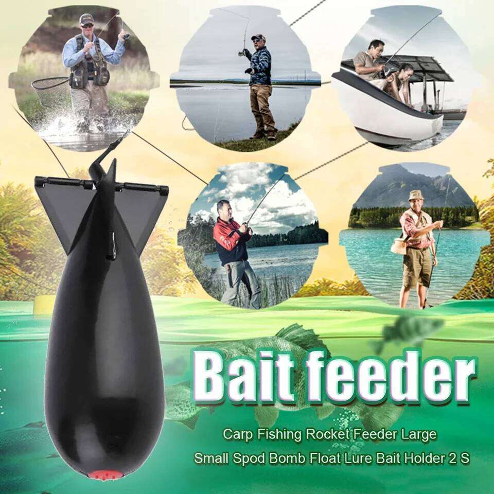 1-10PCS Carp Rocket Feeder Spod Bomb Float Lure Bait Holder Container Spomb Pellet Feeders Position Fishing Accessories