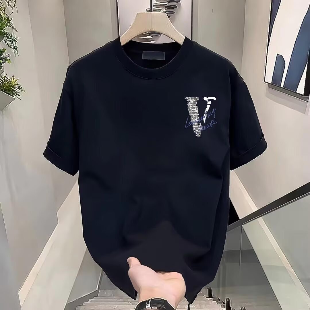 Designer T-shirt Luxury Brand Trendy Letter Print Unisex Short Sleeved T-shirt Outdoor Sports Loose Casual Breathable Pullover Top Basic Base Shirt Fr