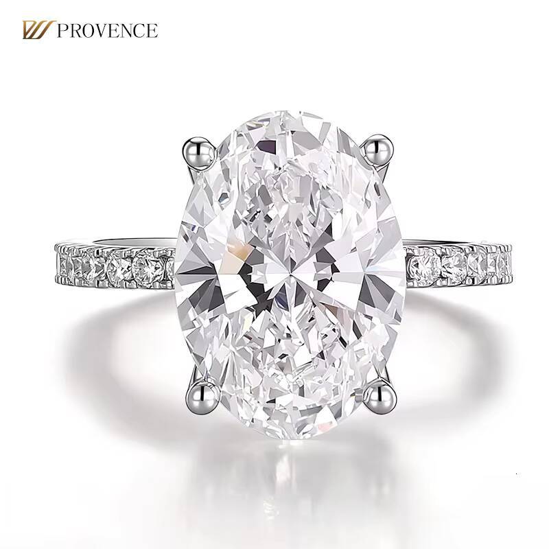 Customizable Designer 18K 14K 10K Solid Gold Fine Jewelry Rings Oval Cut D VVS Lab Grown Diamond Ideal Wedding Engagement Gift
