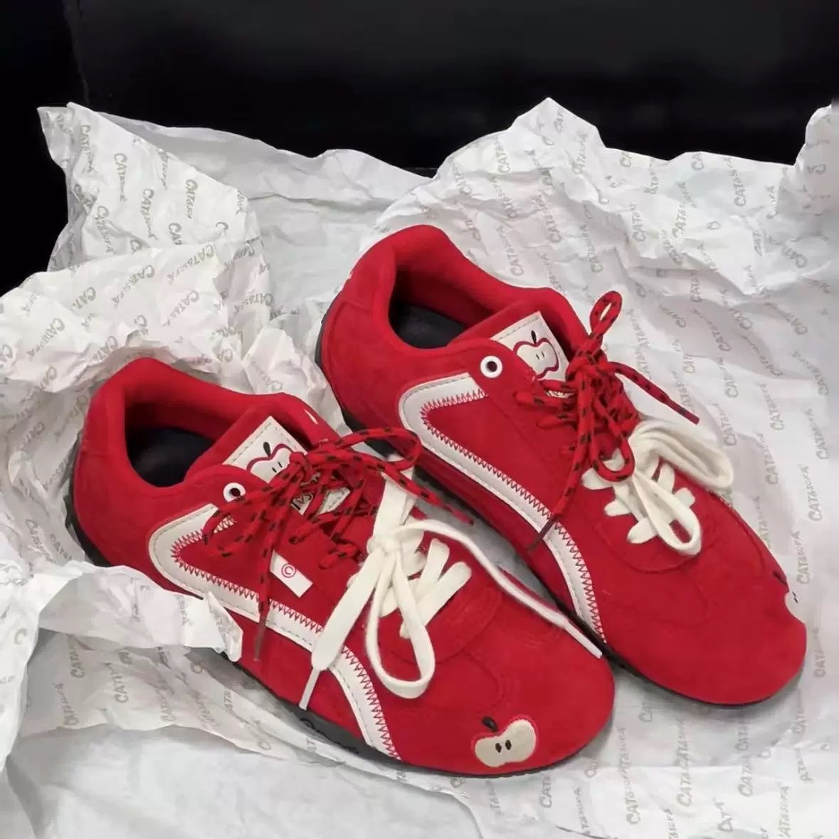 Casual Sports Shoes Running Shoes for Men and Women Wear-Resistant Synthetic Suede Leather with Graffiti Chunky Platform Daily Outfit