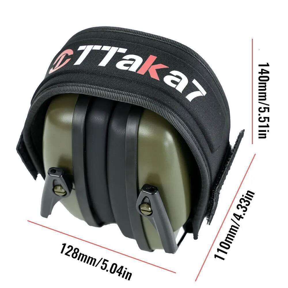 Taka7 Olive Green Bluetooth Over-Ear Headphones, Active Noise Reduction Electronic Ear Muffs for Hunting, Shooting Range Ear Protection, CE EN352 ANSI - view 5