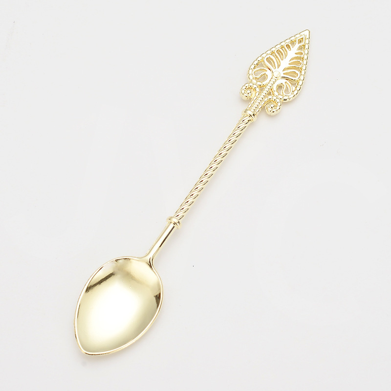 Manufacturer wholesale of gifts crafts, vintage alloy coffee ice cream jam dessert spoons, and tableware 2pcs