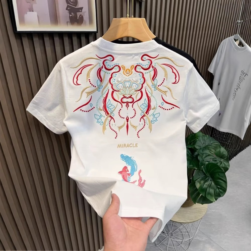 2026 Luxury Brand Designer Clothing Fashion European And American Brand Short Sleeved Pure Cotton Summer New Men's T-shirt Fashion Neutral Round 