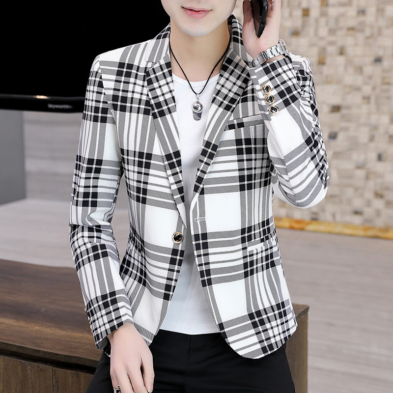 Designer Blazer - New Slim-fit Korean-style Men's Suit Jacket, Suitable For Young Men. It Is Both Casual And Fashionable Fashionable Luxurious Ja