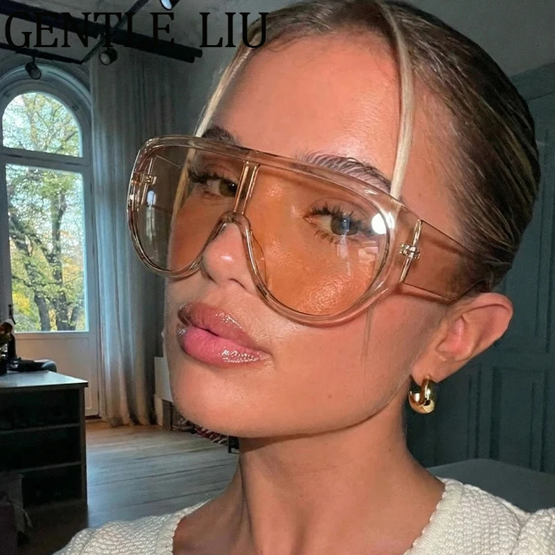 Y2K Oversized Shield Mask Sunglasses Women Futuristic Visor One-Piece Steampunk Big Frame Goggles Punk Shades Windproof Eyewear 260410