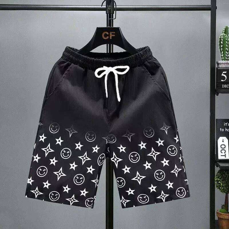 America Y2k Style Street Trendy Shorts Solid Color Half Graphic Print Men's Quick-Drying Beach Casual Outdoor Exercise Moto Asia Size