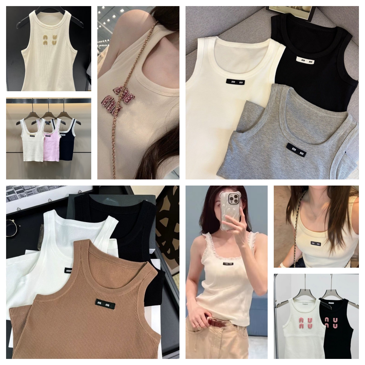 Women's Vest Designer Shirts Fashion women vest Sexy Halter Tee Party Fashion Crop Top Luxury Embroidered T Shirt Spring Summer Backless Vest Prades woven#22