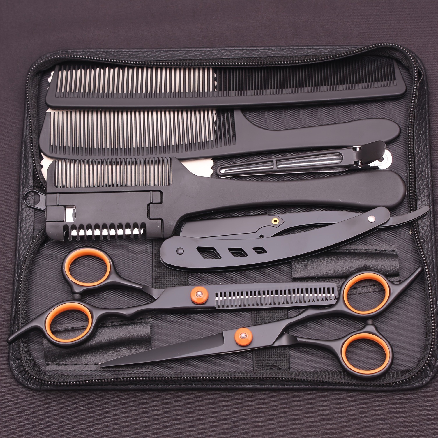 Professional hairdressing scissors set straight scissors and thinning scissors homeuse hairdressing scissors hair cutting tools 230906