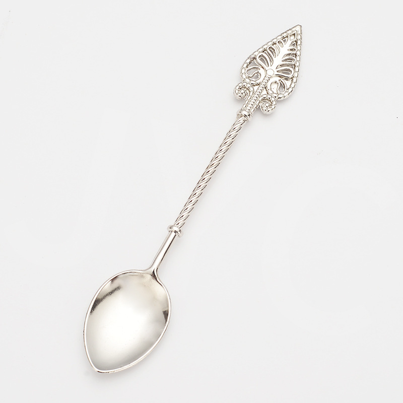 Manufacturer wholesale of gifts crafts, vintage alloy coffee ice cream jam dessert spoons, and tableware 2pcs