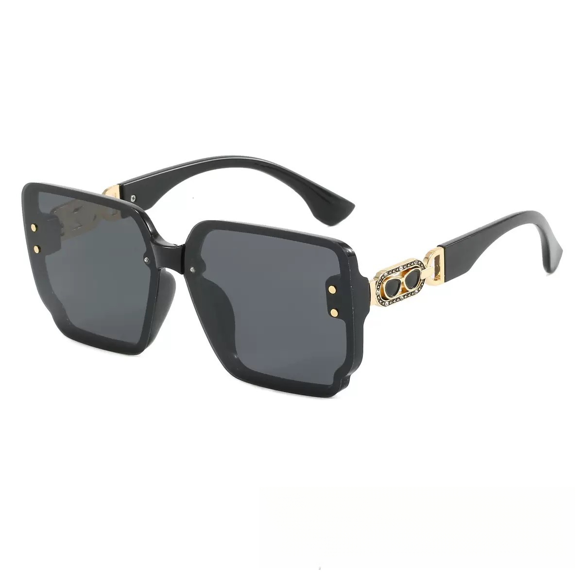 New Designer Square Frame Luxury Polarized Sunglasses With UV Protection Feature - High-end Outdoor Texture Beach Sunglasses For Sports And Leisure Ac