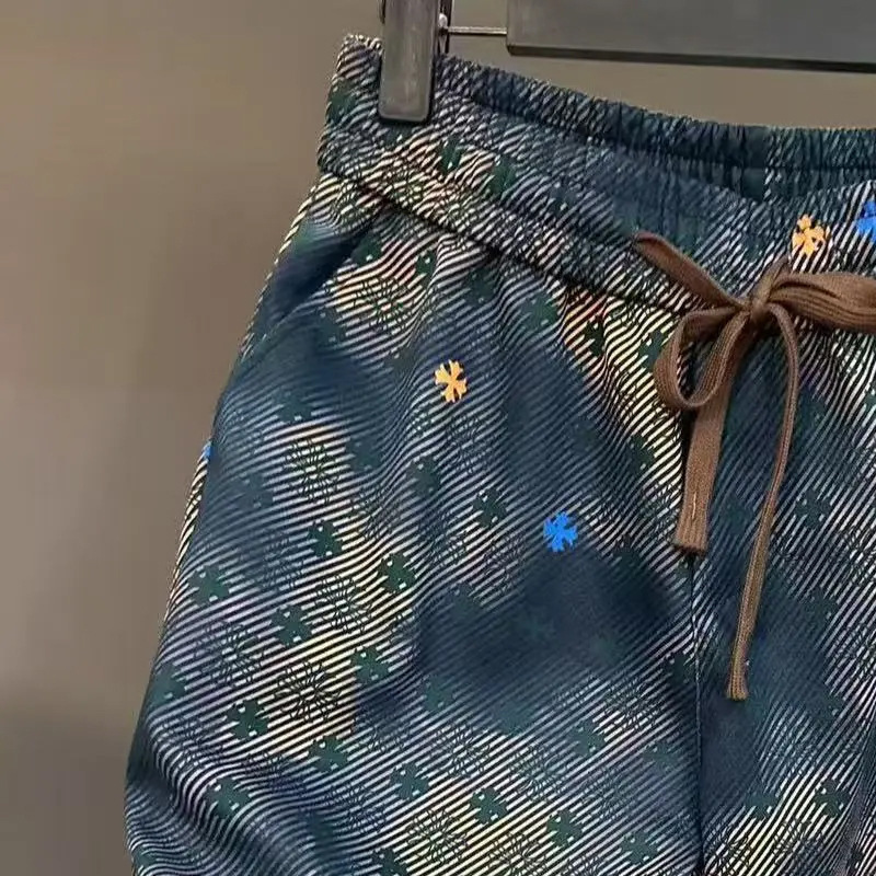 Luxury Brand European High End Men Summer Luxury 4 Inch Casual Beach Shorts Fashion Brand Versatile Thin Loose Drawstring Breathable Comfortable Sport