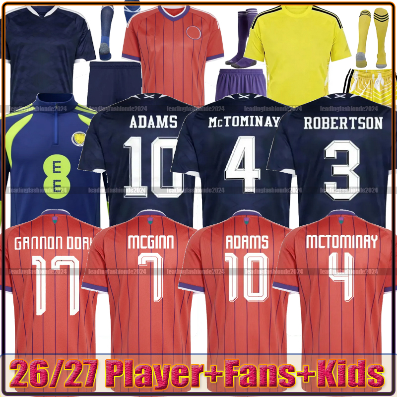 2026 World Cup scotland football shirt ROBERTSON ADAMS 26 27 DYKES McTominay McGREGOR SHANKLAND MCGREGOR Soccer Jerseys Home away goalkeeper men kids kits