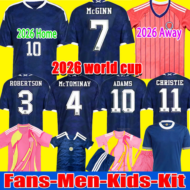 2026 Scotland Soccer Jerseys 2025 2026 ROBERTSON McTominay McGREGOR SHANKLAND MCGREGOR Football Shirt Home Away thrid maillot de Foot men kids kits un
