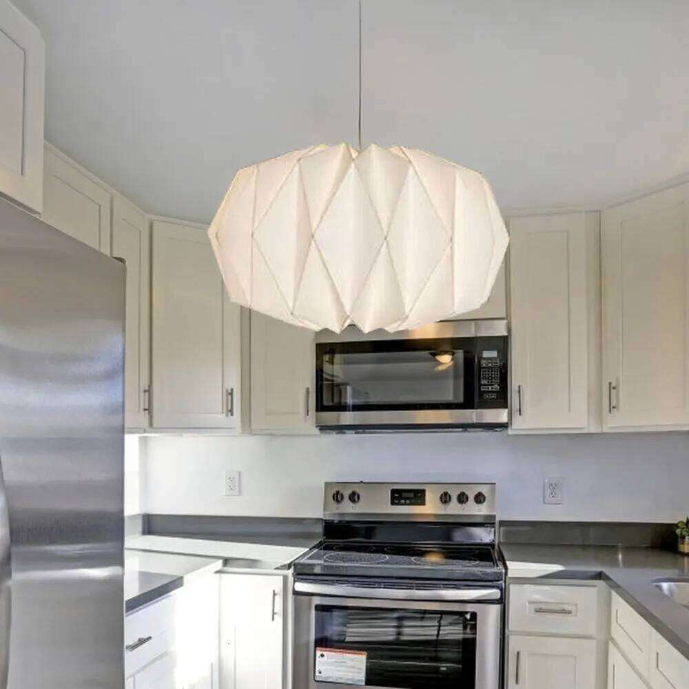 Paper Lantern Nordic Style Chandelier Shade Creative Hanging Lamp Cover Origami Pendant Lampshade Living Room Decor