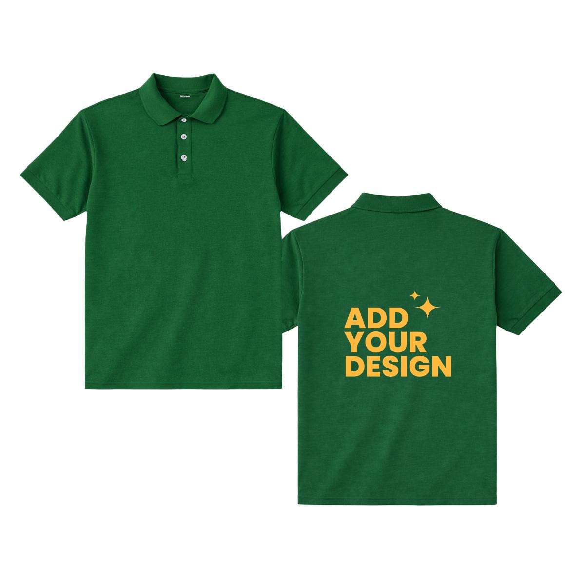 Adult Performance Polo Shirt | Moisture Wicking Cotton Poly Blend | Classic Collared Sport Top DTG Ready