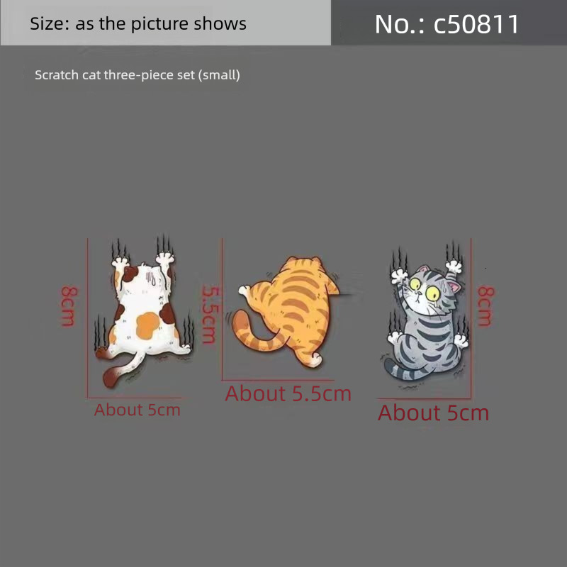 Personalized funny pet cat car sticker scratch car body sticker scratch cover motorcycle cartoon