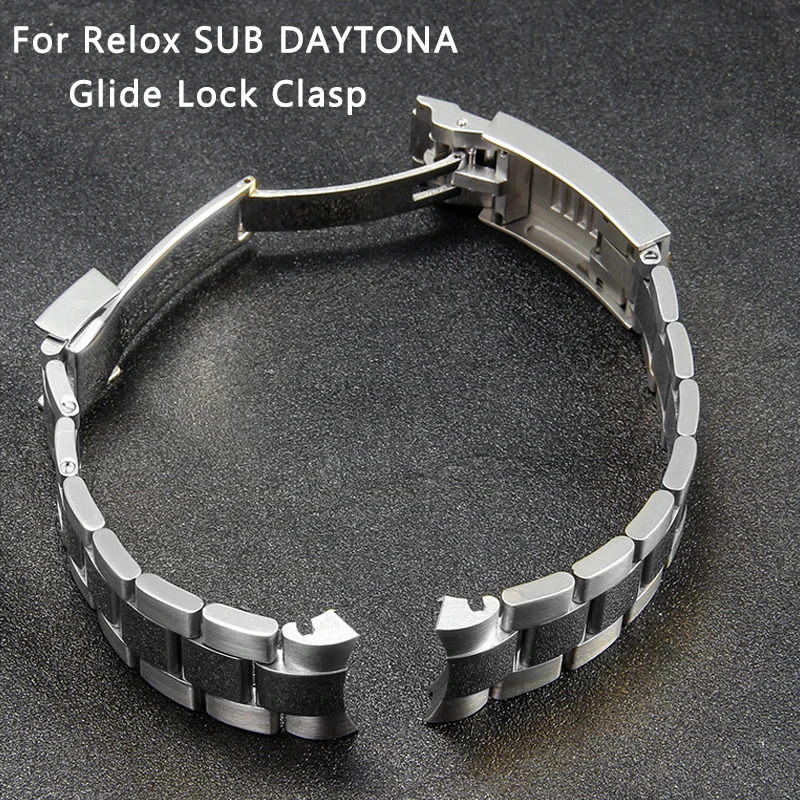 20mm Width 904L Solid Stainless Steel Watch Band Brushed Polished Oyster Bracelet Folding Buckle Glide Lock Clasp FOR RELOX SUB 260410