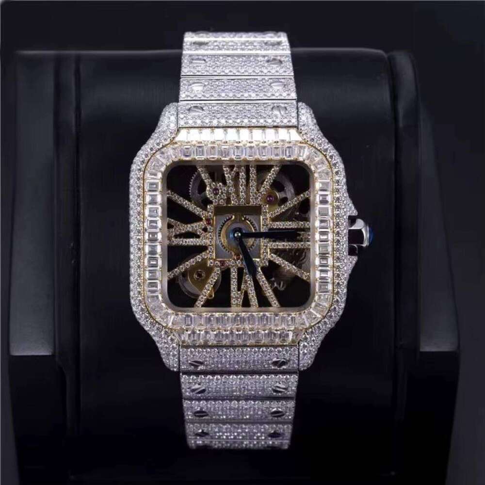 Wholesale Supply Moissanite Diamond Watch for Men Luxury Iced Out Wristwatch with Durable Construction Available At Best Price