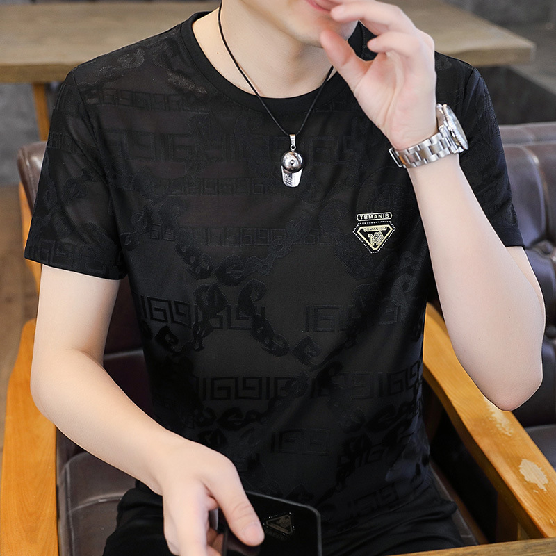 2026 New Luxury Designer Men's Striped Polo Shirt Summer American Casual Streetwear Ice Silk Quick-dry Breathable Half Sleeve Tops