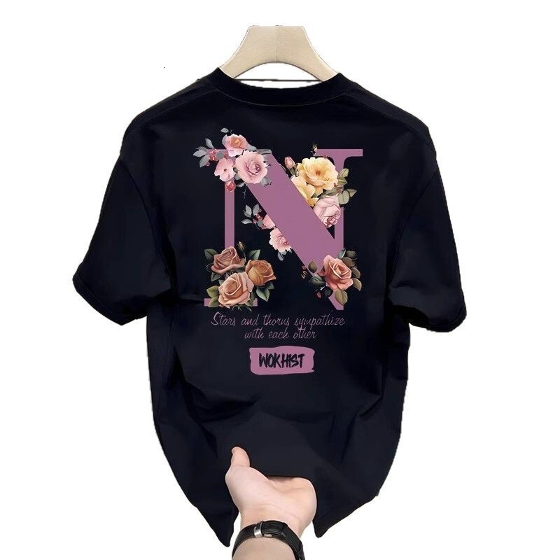Luxury Designer High-quality Pure Cotton Men's Popular Short-sleeve T-shirt, 2026 Summer New Casual Round-neck Tee Shirt Sports Top