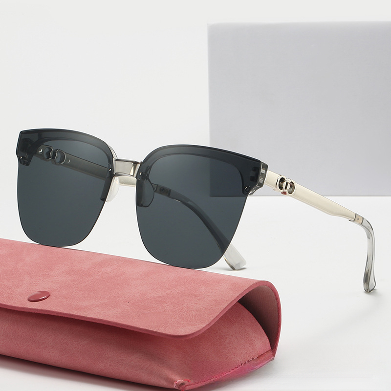 New Designer Men's And Women's Half-frame Sunglasses Ultra-light Large-frame High-end Sunglasses With UV Protection Function Wholesale Produ