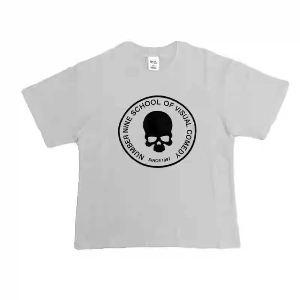 2026 F Brother Number Nine 04S Skull Printed Y2K Printed Short Sleeve T-shirt Men and Women Dark European Top T T260410