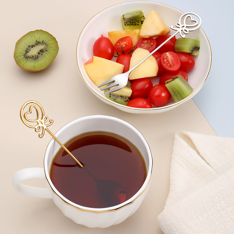 Spoon Creative Butterfly Shape Set Dessert Fork Cake Spoon 304 Stainless Steel Coffee Spoon