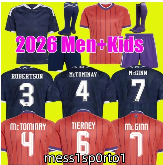 2026 Scotland Soccer Jerseys away home Special edition TIERNEY ROBERTSON football shirt CHRISTIE McGREGOR McGINN McKENNA Worldes Cups men kit kids sets