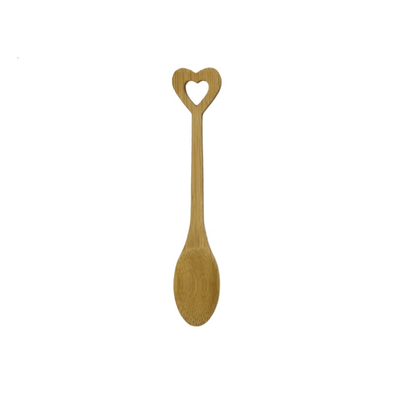 Spoon Household Commercial Creative Heart Shaped Children Tableware Honey Rice Spoon Carbonized Bamboo 3pcs Spoon