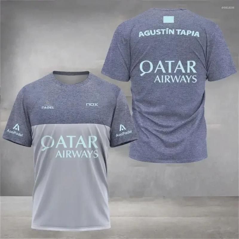 Men's T Shirts Summer Fashion Summer Padel Tennis T-shirt Sports Training Top Casual Short Sleeve Street Clothing