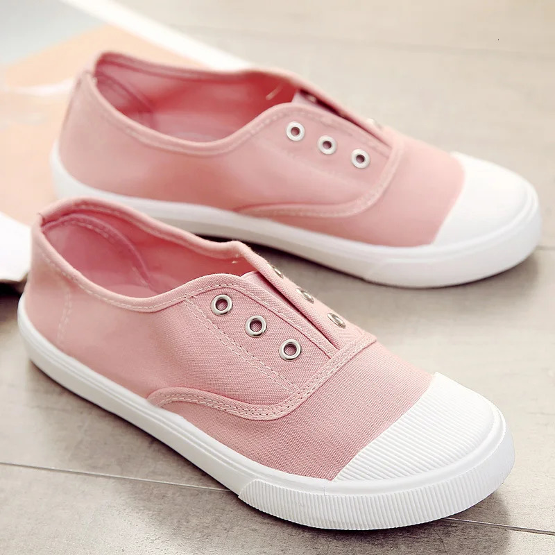 Spring Canvas Shoes Women Men Couple Casual Sneakers fashion Flat Slip On Student Korean Style 260408