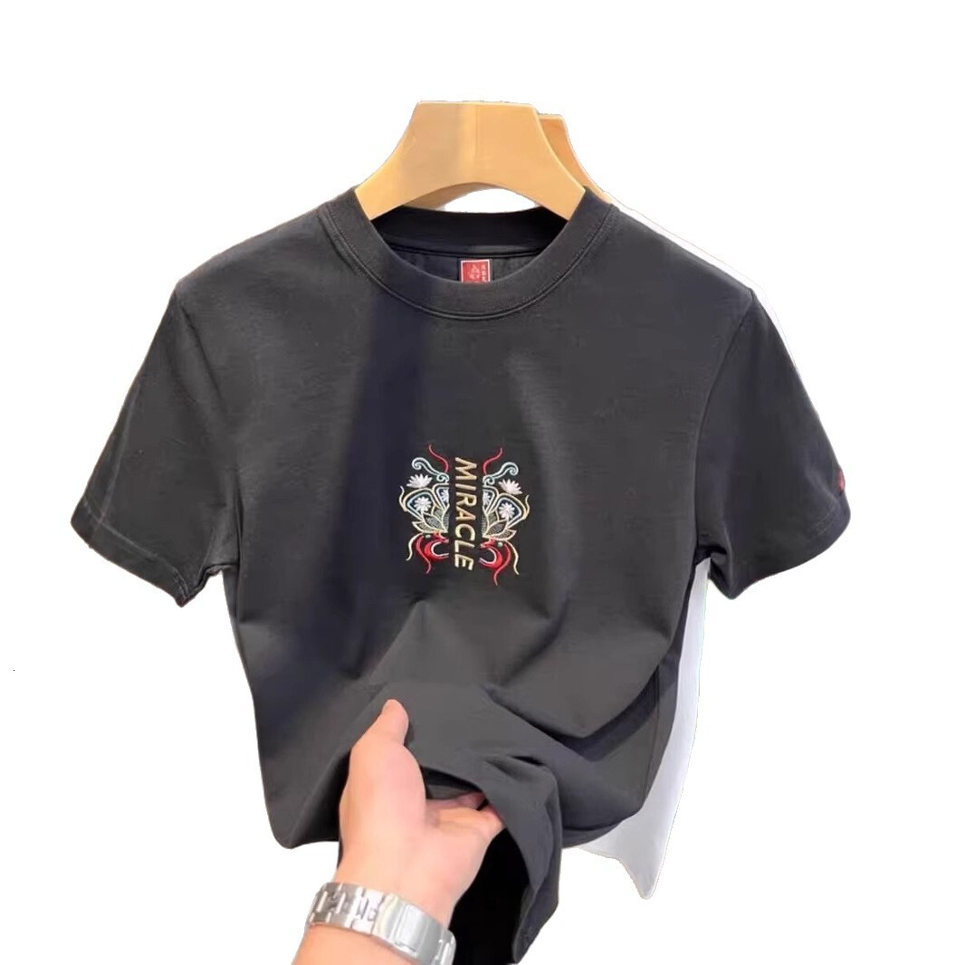 2026 Luxury Brand Designer Clothing Fashion European And American Brand Short Sleeved Pure Cotton Summer New Men's T-shirt Fashion Neutral Round 