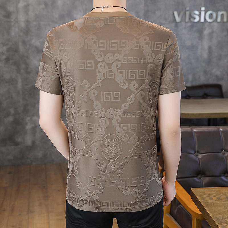 2026 New Luxury Designer Men's Striped Polo Shirt Summer American Casual Streetwear Ice Silk Quick-dry Breathable Half Sleeve Tops