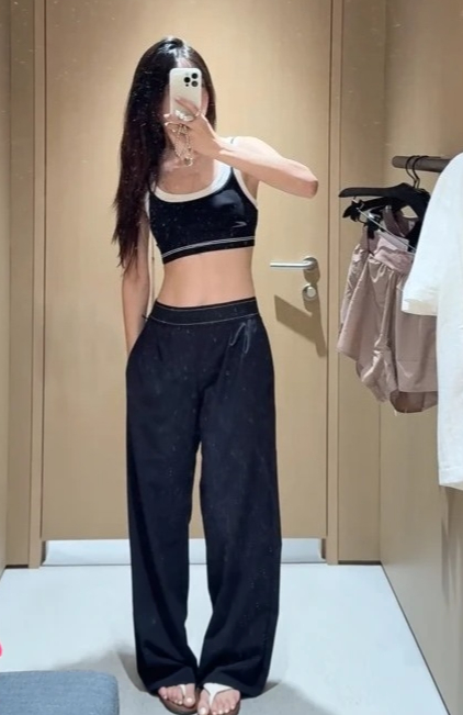 Designer Yoga Pants sets women clothes High-Waist Full-length Trousers Brown Straight-Leg Suit Up pantalon running Active Trouser Fashion Jogger