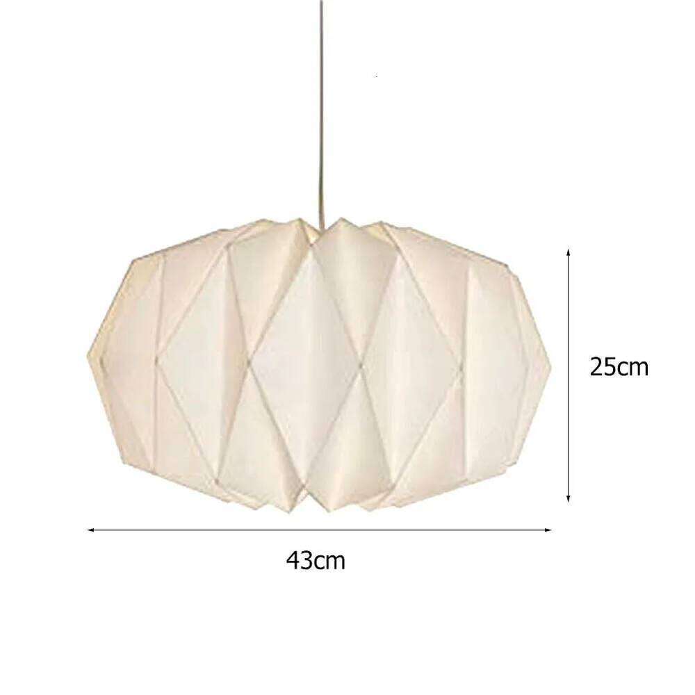 Paper Lantern Nordic Style Chandelier Shade Creative Hanging Lamp Cover Origami Pendant Lampshade Living Room Decor