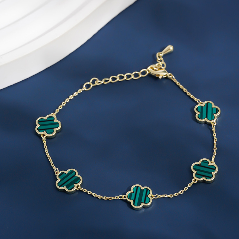 Designer Five-Leaf Clover Bracelet Unique, Minimalist, and Versatile Jewelry - view 7