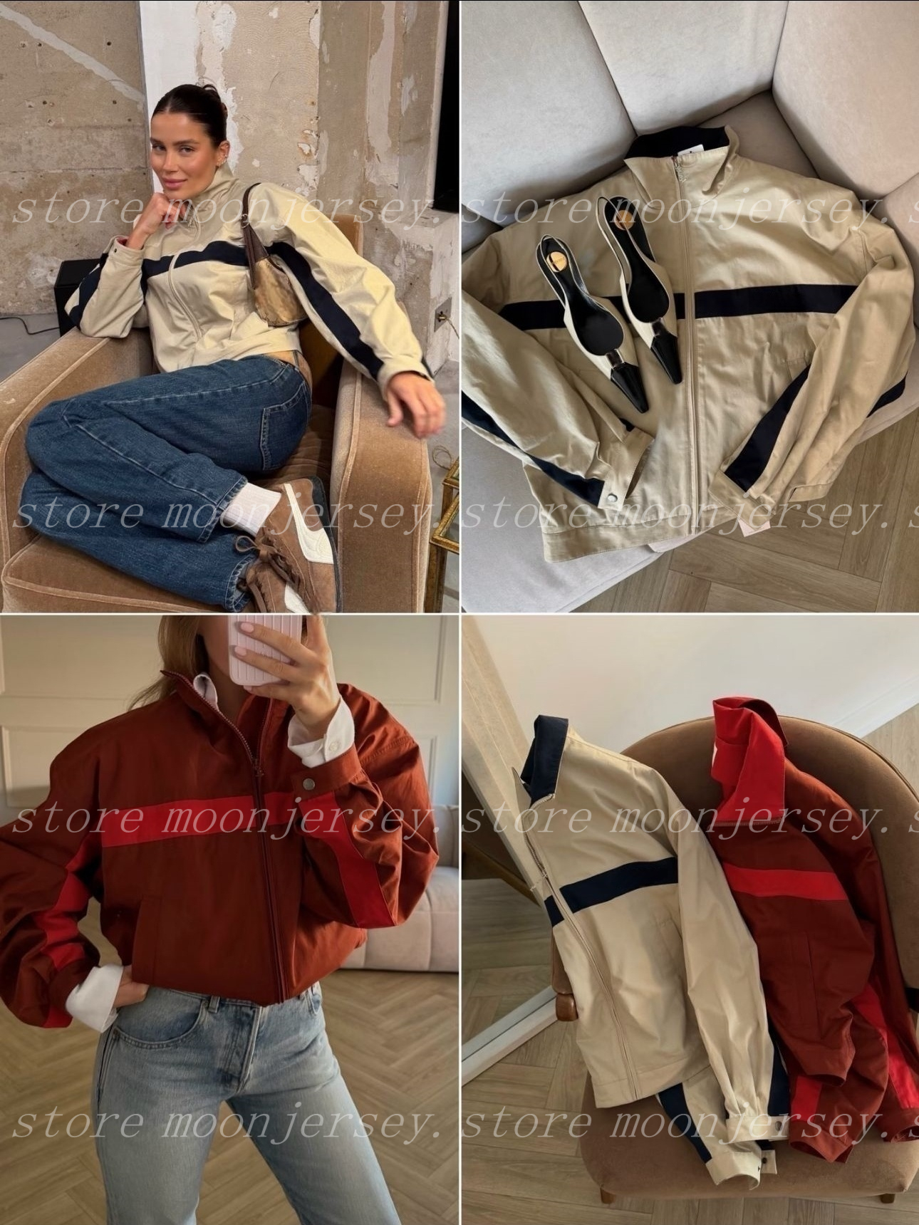 (Premium Version) Designer Women's Jackets Outdoor Cool Pilot Jacket Spring Autumn Coats Luxury Clothing 34918